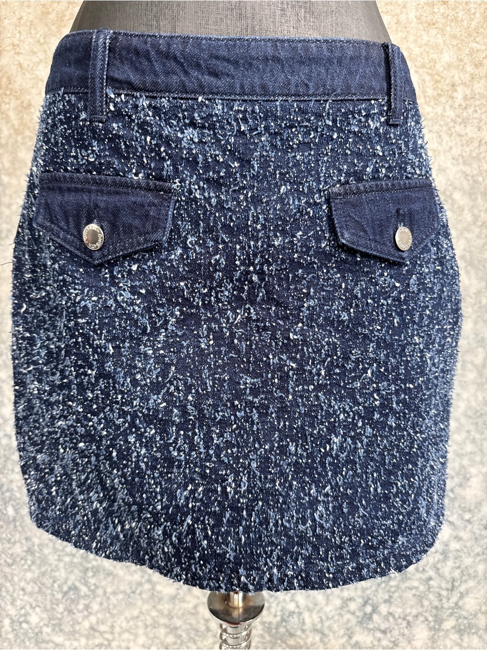 On 34th Denim Boucle Skirt w/ Faux Pockets - 10